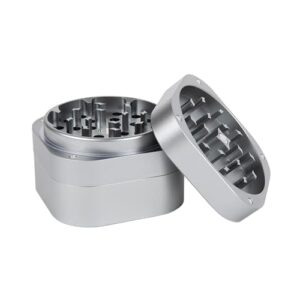 PAX Spice & Herb Mill – Ergonomic Spice & Herb Mill Made from Aluminum for an Even, Medium Shred – Square Shape for Better Grip
