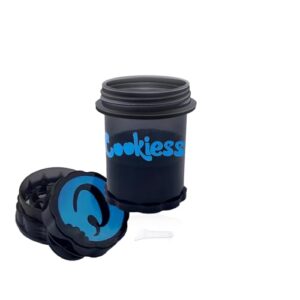 Grinder Herb Spice Grinder Hand-cranked Plastic Grinder with Handle 62mm Grinder Storage Tank 2 in 1, Christmas Gifts Ideas for Men Women Dad Mom（Black Blue）