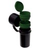 HEMPER Keeper 3-in-1 Herb Grinder with Dual Storage Compartments, Smell-Proof and Water-Resistant Design, Built-In Removable Grinder, Portable & Flexible Tether for On-the-Go Use - (Black)