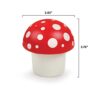 Genuine Fred Merry Mushroom Herb Grinder, 3 Inch Manual Grinder for Herbs and Spices, Durable Handheld Kitchen Tool, Fun Red and White Design
