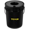 VEVOR DWC Hydroponic System, 5 Gallon 4 Buckets, Deep Water Culture Growing Bucket, Hydroponics Grow Kit with Pump, Air Stone and Water Level Device, for Indoor/Outdoor Leafy Vegetables