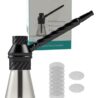 AGFYLIFE Portable Hookah Set for Travel - Premium Handheld Glass Hookah, Aluminum Mini Hookah Real Metal Accessories, includes Screens,Small Hookah Shisha For a Single Smoker, Black