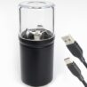 SAITAMA Electric Herb Grinder - Compact & Powerful, USB-C Rechargeable, Stainless Steel Blades, Clear Chamber for Precise Grinding, Fast & Even Grind (Black)