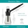 AGFYLIFE Portable Hookah Set for Travel - Premium Handheld Glass Hookah, Aluminum Mini Hookah Real Metal Accessories, includes Screens,Small Hookah Shisha For a Single Smoker, Black
