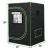 JungleA 2x2 Small Grow Tent, High Reflective Mylar Hydroponic Growing System, 24" x 24" x 36" Indoor Growing Tent Greenhouse Box Kit w/Window & Tray, Home Plant Farmer Flower, Mushroom, Veg Grow Box