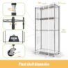 SpeePlant Indoor Greenhouse with Grow Light and Shelves - 4 Tier Plant Stand with Grow Light, Zippered PVC Cover and 3 Dimmable 1.8FT 60W Grow Lights with Timer, 30""(L) X 14""(W) X 59""(H), Black
