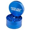 Santa Cruz Shredder Metal Herb Grinder Knurled Top for Stronger Grip 3-Piece Large 2.7" (Blue)