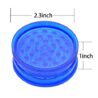 xicveiuz 6 Pack Herb Grinder, 2.3 inches Small Spices Grinder With Storage, Plastic Grinder for Manual, Portable And Disposable for Travel