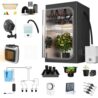 Upgrade 32X32 Integrated Grow Tent Complete Kits System S1000 LED Grow Light Grow Tent Kit 4" Fan Filter and Humidifier (Fan Filter+LED Light+Grow Tents+Irrigation Kit+Clip Fan+Heater+Humidifier)