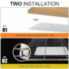 DOMMIA Grow Light, 20W Ultra-Thin Panel Grow Lights for Indoor Plants, High PPFD Full Spectrum, Dimmable, 6/12/16H Timer Auto on/Off, Suitable for Indoor Growing, Warm White 1-Pack