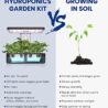iDOO Hydroponics Growing System Kit 12Pods, Indoor Herb Garden System, with LED Grow Light, Built-in Fan, Auto-Timer, Adjustable Height Up to 11.3", for Home School, for Women Mom