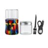 BEIXIFO Electric Herb Grinder, Mini Size 2inx3.5inches with 2pcs 1.7oz/50ml Glass Jar, Portable, Automatic