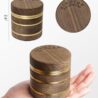 KINGTOP Spice Grinder, 2.5" Walnut Wood & Aluminum Manual Grinder