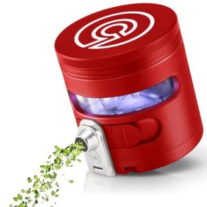 Cloudious9 - Tectonic9 Manual Grinder Automatic Dispenser Large 2.5" Aluminum Alloy (Red), For Home & Kitchen Only