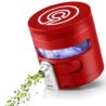 Cloudious9 - Tectonic9 Manual Grinder Automatic Dispenser Large 2.5" Aluminum Alloy (Red), For Home & Kitchen Only