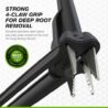 COSPARX Weed Puller Tool – 4-Claw, Extra-Long 43” Handle, No Bending, Easy Eject – Removes Weeds Effortlessly – Sturdy Foot Pedal & Lightweight Aluminum – Effortless Hand Weeding Tool