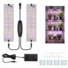 Grow Light 20W Ultra-Thin Panel 150LEDs Full Spectrum Grow Lights for Indoor Plants Under Cabinet Plant, 11.81 inch Grow Lamp with 3/9/12H Timer, 10 Dimmable Levels for Plant Lights Growing 2-Packs