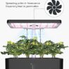 iDOO Hydroponics Growing System Kit 12Pods, Indoor Herb Garden System, with LED Grow Light, Built-in Fan, Auto-Timer, Adjustable Height Up to 11.3", for Home School, for Women Mom