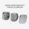 PAX Spice & Herb Mill – Ergonomic Spice & Herb Mill Made from Aluminum for an Even, Medium Shred – Square Shape for Better Grip