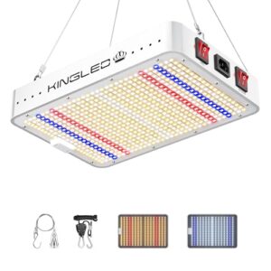 KingLED 2025 KP1000 LED Grow Lights with Yield LEDs 2x2ft Coverage Full Spectrum Grow Lights for Indoor Hydroponic Plants Greenhouse Growing Lamps Veg Bloom Daul Mode