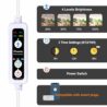 DOMMIA Grow Light, 20W Ultra-Thin Panel Grow Lights for Indoor Plants, High PPFD Full Spectrum, Dimmable, 6/12/16H Timer Auto on/Off, Suitable for Indoor Growing, Warm White 1-Pack