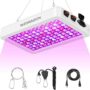 2024 Upgraded BW1000 LED Grow Lights Double Chips Full Spectrum for Greenhouse and Indoor Plant Veg and Flower Growing [White]