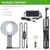LORDEM Grow Light for Indoor Plants, 7.9" Diameter Tri-Head Plant Light for Plants Growing, Full Spectrum Growth Lamp with Auto Timer 3/6/12H, 4 Dimmable Levels, 3 Lighting Modes, Adjustable Stand