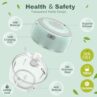Electric Herb Grinder with Mini Scoop & Brush - 3.5-Inch 3.4oz USB Cordless, Adjustable Coarse to Fine Grind for Spices/Garlic/Herbs - Waterproof Portable Food Chopper (Green)