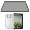 Grow Tent Mat Grow Tents Drip Pan, Grow Tent Complete System Silicone Mat with Raised Edge, Weed Growing Kit Indoor Tray Growing Tent Mat, Non-Slip Waterproof Weed Tent Pad Floor Pan 23.6"x 23.6"