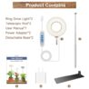 Aokrean Plant Grow Light, 48 LEDs Full Spectrum Grow Lights for Indoor Plants, Height Adjustable Faux Wood Grain Small Grow Light with Base, 3 Optional Spectrums, Auto Timer 6/12/16Hrs, 5 Brightness