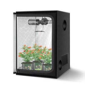 MELONFARM 2x2 Grow Tent, 24"x24"x32" Double Transparent Viewing Door Indoor Grow Tent, Growing Tent with High Reflective Mylar & Floor Tray, Plant Tent for Indoor Hydroponics Growing