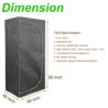 4x4 Grow Tent Kit Complete High Reflective Mylar Indoor Grow Tent 48"x48"x80"+ LED Grow Light Combo Hydroponics Indoor Plant Growing Tent System (Upgraded Grow Tent Kit)