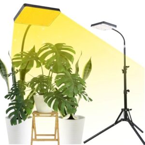 FECiDA Sunlight Plant Grow Light with Tripod Stand, 25 Watt Grow Lights for Indoor Plants, Seed Starting, Daisy Chain Function, Plug and Play, 24"-64" Height Adjustable