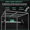 SNIGJAT 4x4 Grow Tent, 48"x48"x80" Grow Tent for Indoor Hydroponic Growing with High Reflective 600D Oxford Fabric, Observation Window, Removable Waterproof Tray for Fruit, Flowers, and Vegetables