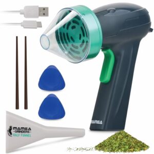 Mamba Monster 3.5g Green USB Electric Herb Grinder. Large Capacity Portable Metal Herbal Machine & Spice Mill for the Kitchen