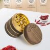KINGTOP Spice Grinder, 2.5" Walnut Wood & Aluminum Manual Grinder