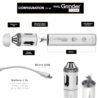 Easy Grinder Clear Glass White Electric Herb Coffee Grinder Pollen Catcher Stainless Steel Blades