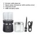MOFOGDR Electric Grinder Automatic Mini Size Spice Crusher Herbal Grinder with 2PCS Glass Jar of 1.7oz/50ml Rechargeable Herb Grinder (not for grinding nut & coffee bean), Carbon Fiber Pattern