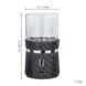 MOFOGDR Electric Grinder Automatic Mini Size Spice Crusher Herbal Grinder with 2PCS Glass Jar of 1.7oz/50ml Rechargeable Herb Grinder (not for grinding nut & coffee bean), Carbon Fiber Pattern