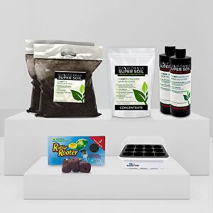 The Bud Grower | | California Super Soil | Premium 100% Nutrient Rich Organic Super Soil | 5 Pack of Hydroponic Nutrients and Grow Supplies | All-in-One Grow Tent Kit's & Supplies