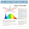 iMeshbean 24"x24"x55" Grow Tent Kit, Complete 2x2 FT High Reflective Mylar Indoor Plant Growing Tent with Full Spectrum LED Grow Light, Black