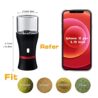 Electric Herb Grinder COMPACT Size, Fast Grinding for Flower Buds, Updated 6 Blades Spice Grinder, USB-Rechargeable Electric Grinder with 2 x 1.7oz/50ml Glass Herb Jars and a Mini Shovel