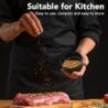 KINGTOP Grinder, Large 3" Spice Grinder (Midnight Black)