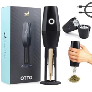 Banana Bros - OTTO Electric Smart Spice Grinder - Automatic Herb Grinder with Smart Technology - Rechargeable via USB - Portable Milling for Dry Herbs and Spices - Black - No Carrying Case