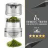 Ginzis 3-in-1 Portable Herb Grinder and Cone Filler – Travel-Friendly Rolling Accessory Kit with Built-in Storage – Includes 8 Carbon-Filtered Paper Cones