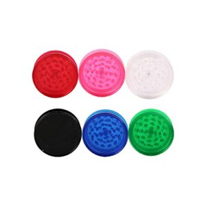 xicveiuz 6 Pack Herb Grinder, 2.3 inches Small Spices Grinder With Storage, Plastic Grinder for Manual, Portable And Disposable for Travel