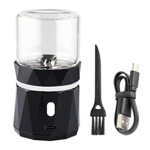 Mini Small Herb Grinder Electric, Spice Crusher With 2inx3.5inches 1.7oz/50ml Glass Jar, Portable Rechargeable Automatic