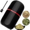Herb Grinder Electric, Turimon Large Herbal/Coffee Grinders/Mill/Crusher for Spice and Herbs With Cleaning Brush - Black - 4.2 oz Capacity
