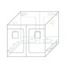 96"x48"x80" Mylar Hydroponic Grow Tent Grow Room with Obeservation Window and Removable Floor Tray for Indoor Plant Growing (96" x 48" x 80")