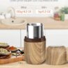 COOL KNIGHT Electric Herb Grinder [Large Capacity/High Rotating Speed]-Electric Grinder for Spices and Herbs (Wood grain 2)